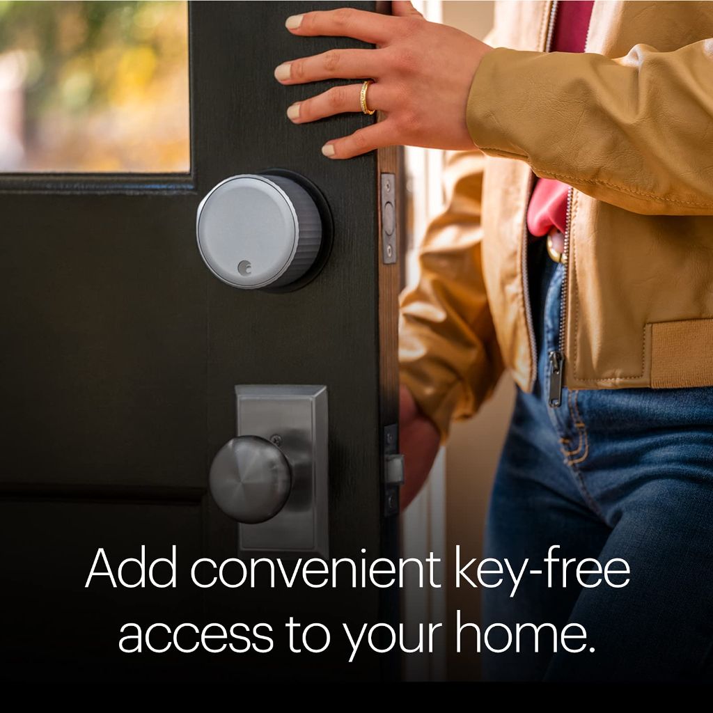 August Home Wi-Fi Connected Smart Keyless Entry Door Lock (‎AUG-SL05-M01-S01) - Silver