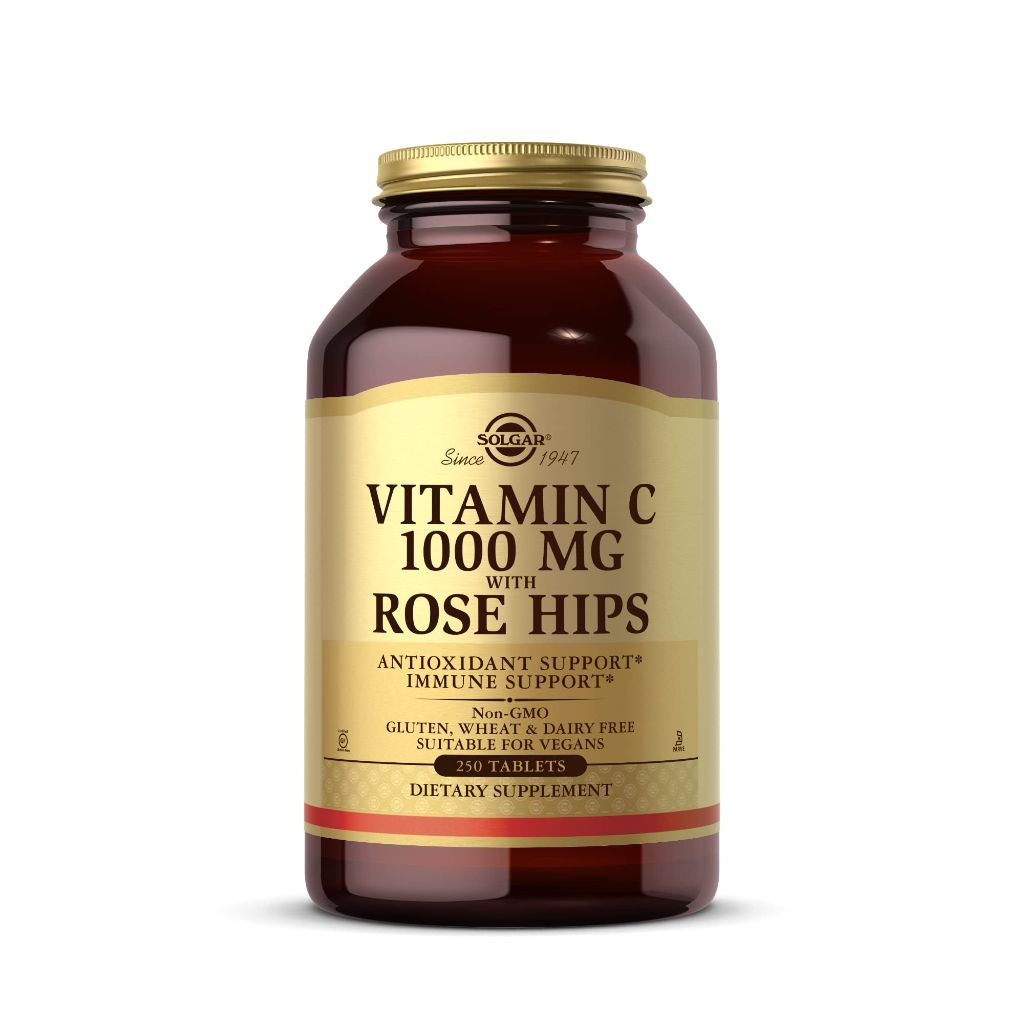 Solgar Vitamin C 1000mg with Rose Hips - 250 Tablets
