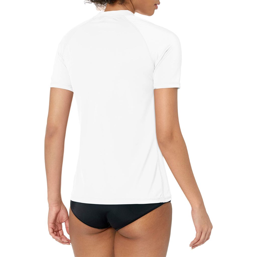 Kanu Surf Women's Breeze UPF 50+ Short Sleeved Active Rashguard Top - Breeze White, Large