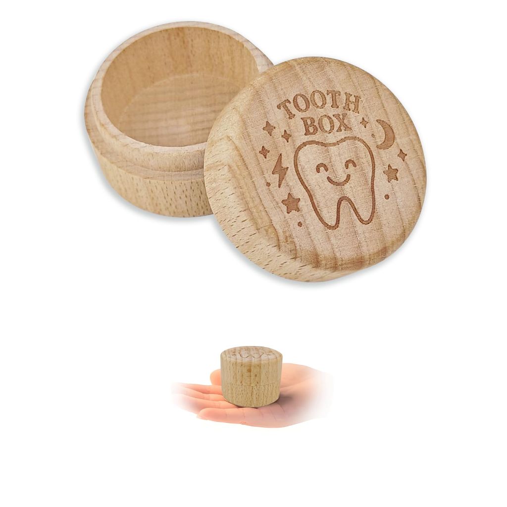 Tooth Fairy Box: Wooden Teeth Keepsake Box