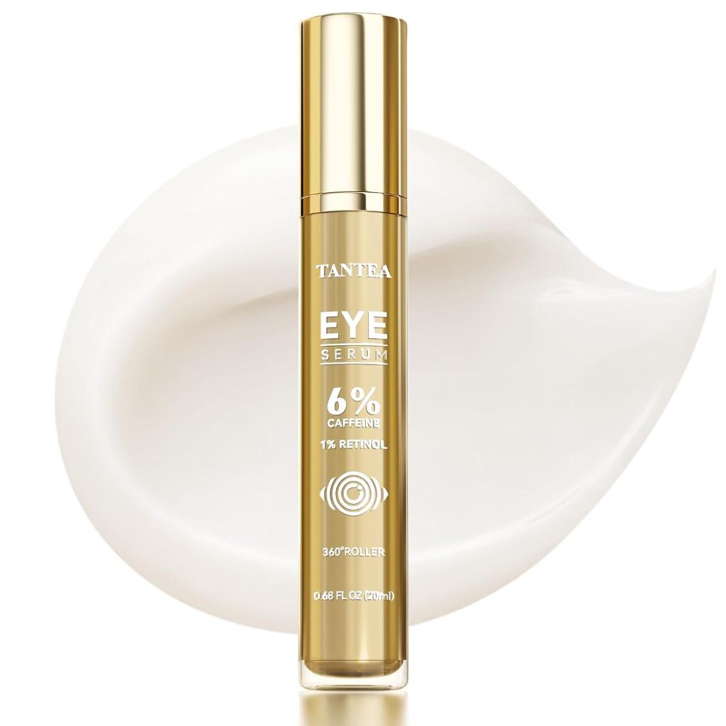 Tantea Eye Serum w/6% Caffeine, 1% Retinol for Dark Circles & Puffiness - 0.68 fl. oz.
