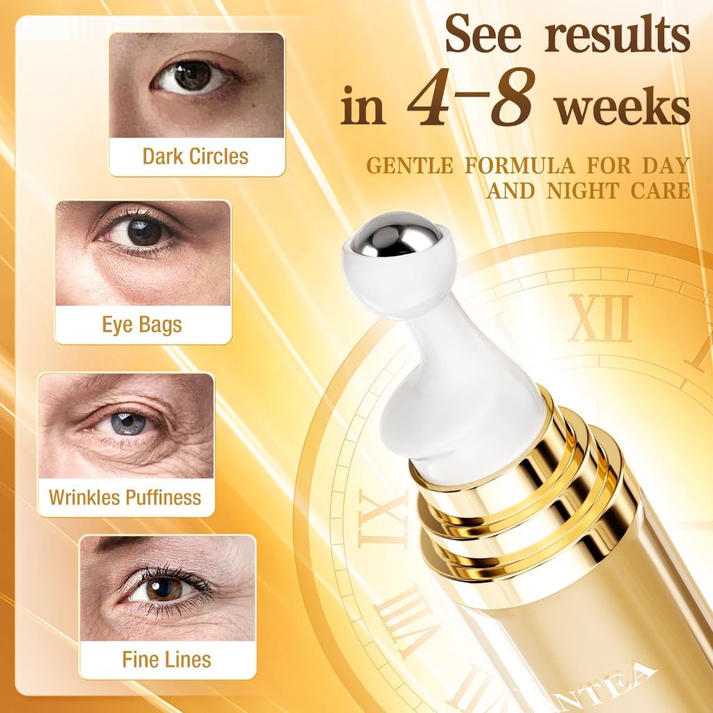 Tantea Eye Serum w/6% Caffeine, 1% Retinol for Dark Circles & Puffiness - 0.68 fl. oz.