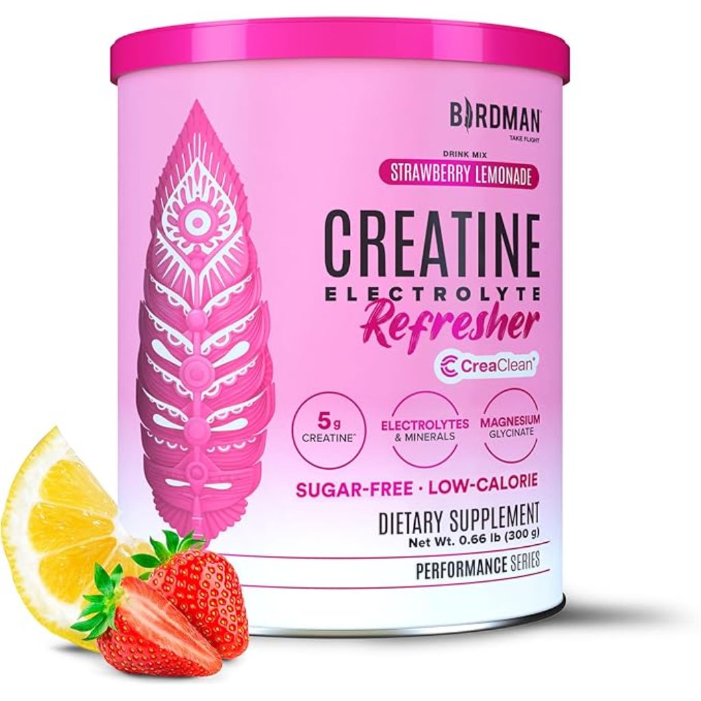 Birdman Creatine Electrolyte Refresher Monohydrate Powder - Strawberry Lemonade, 30svgs.