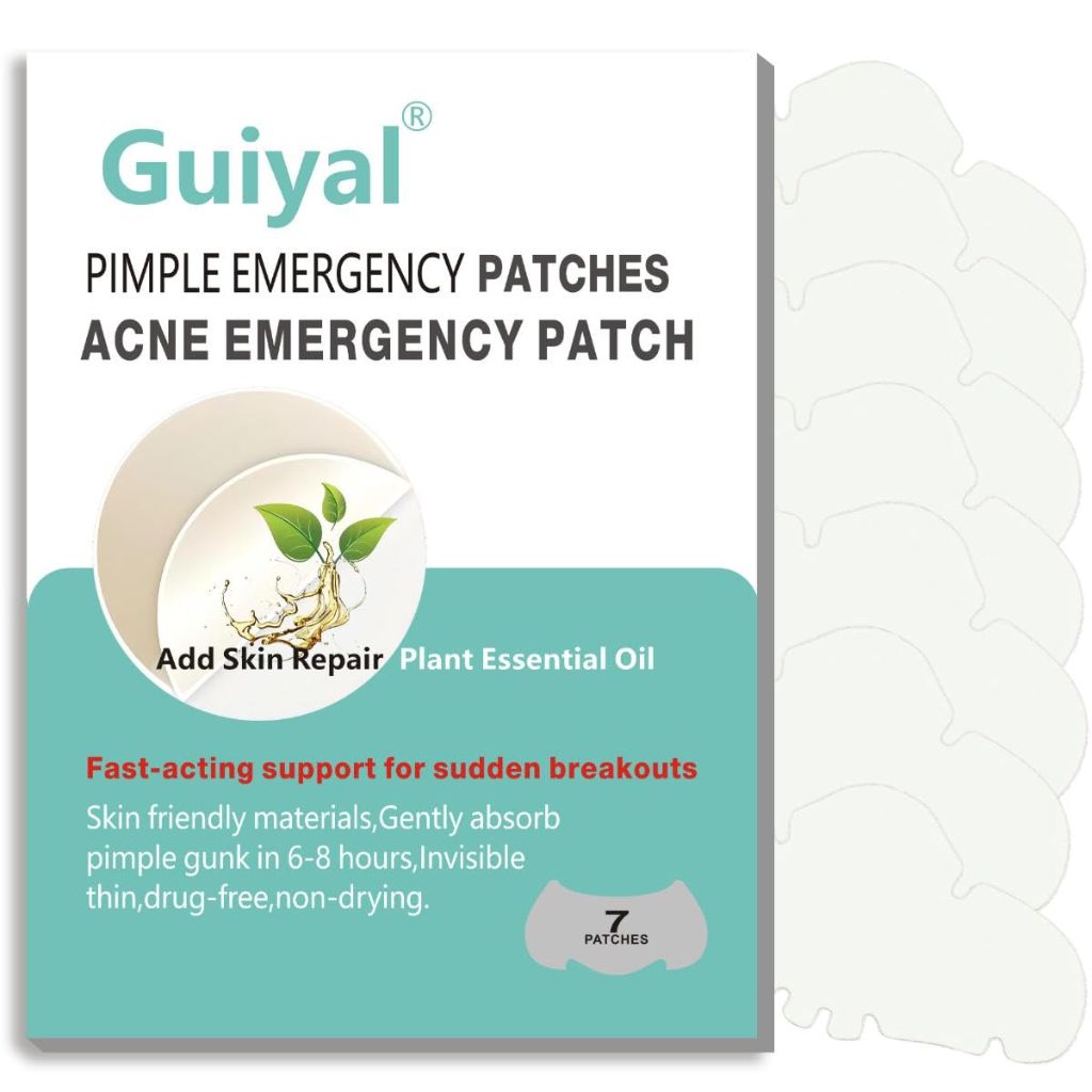 Guiyal Pimple Emergency Acne Patches with Plant Essential Oil- Large Size, 7 Patches