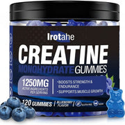 Creatine Monohydrate Gummies 1250mg Pure Creatine - Blueberry, 120 Count