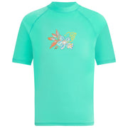 Kanu Surf Girl's Daria Rashguard Short Sleeve Shirt - Green, Size 12