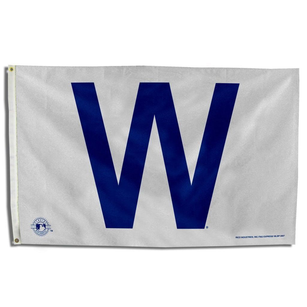 Rico Industries MLB Banner Flag - Chicago Cubs W (3ft. x 5ft.)