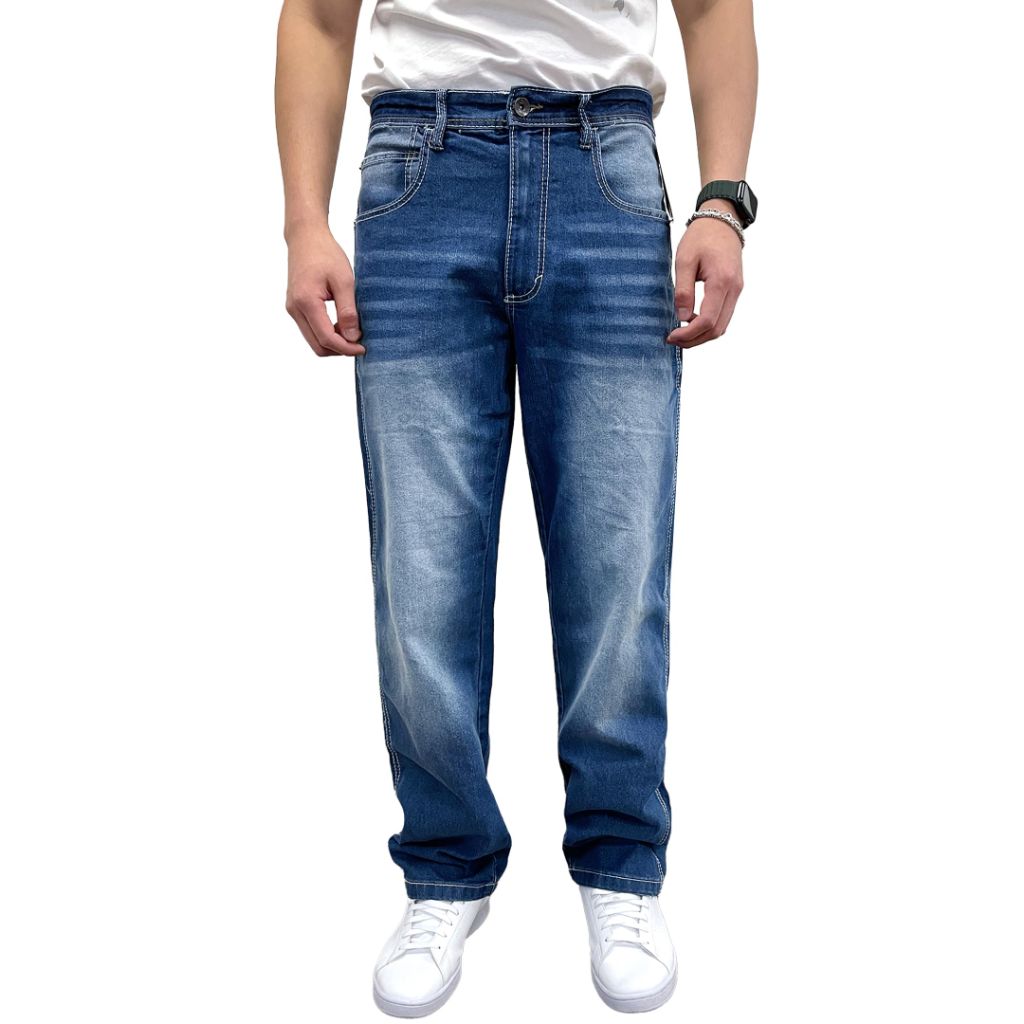 Southpole Men's Straight Relaxed-Fit Cross Hatch Denim Jeans - MD. Sand, 40W x 32L
