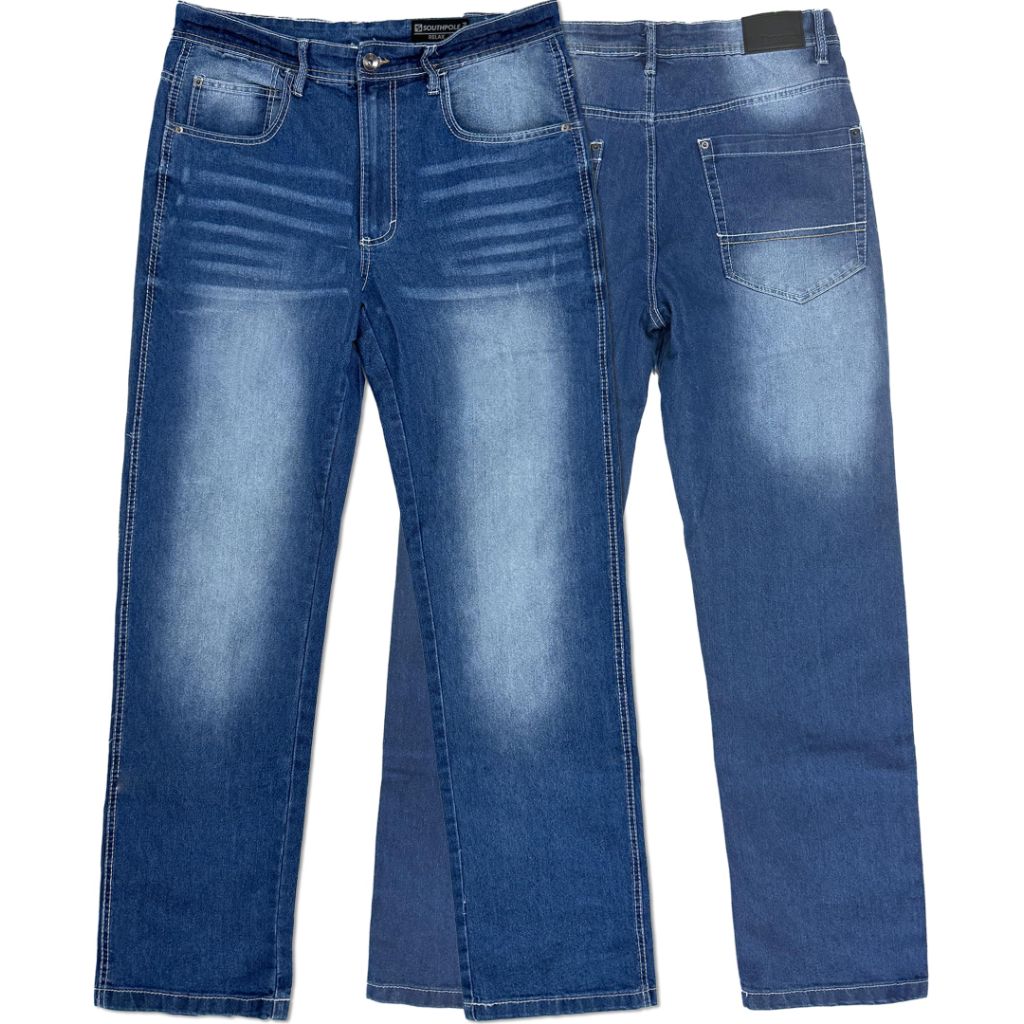 Southpole Men's Straight Relaxed-Fit Cross Hatch Denim Jeans - MD. Sand, 40W x 32L