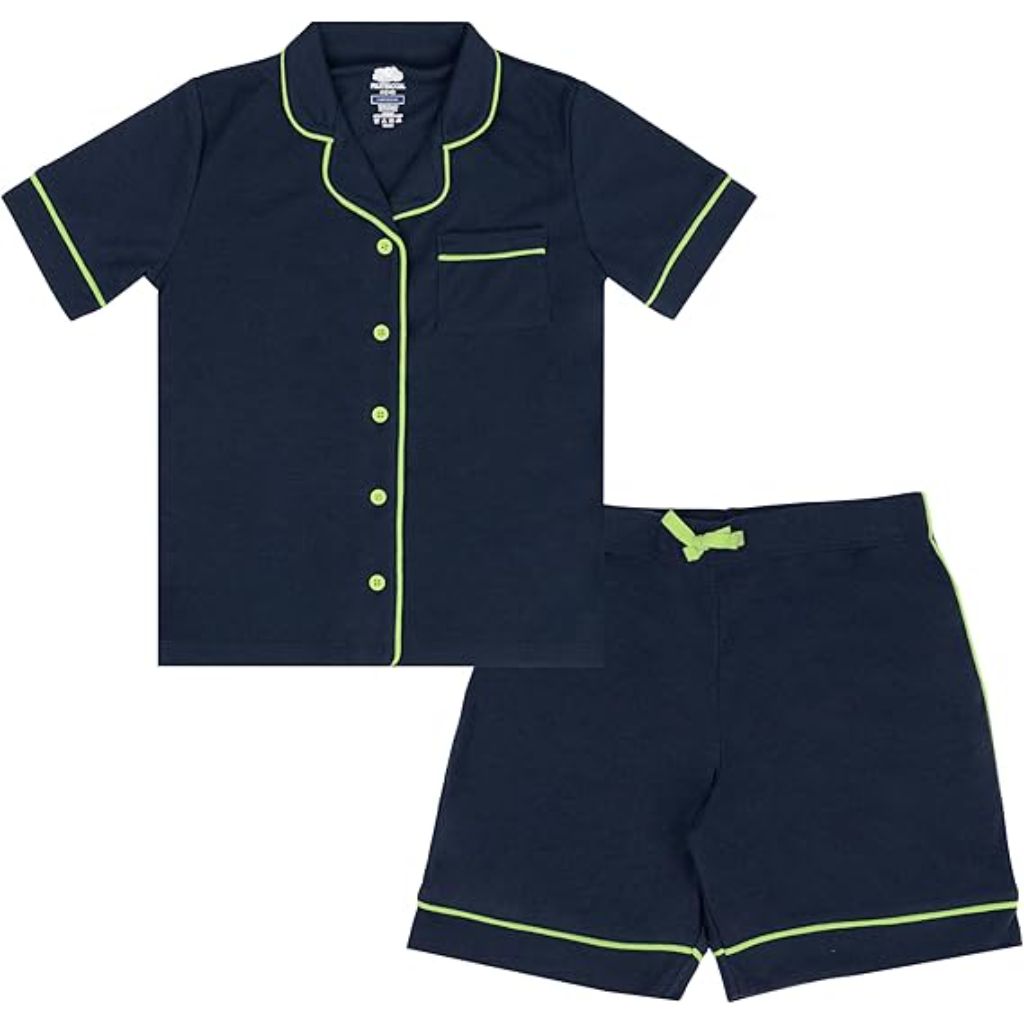 Fruit of the Loom Energize Boy's Pajama Set Navy - XS