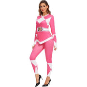 Coobae Women's Pink Ranger Halloween Costume Legging Set - Large