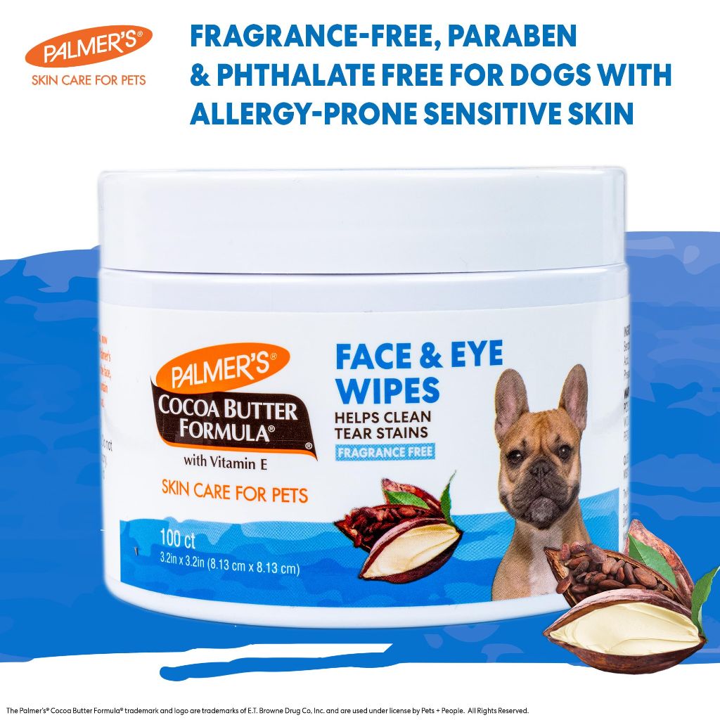 Palmer’s for Pets Face and Eye Dog Wipes with Cocoa Butter - 100 Count