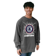 Blue 84 NBA Officially Licensed Lightweight Crewneck Sweatshirt - LA Clippers, Gray (XL)