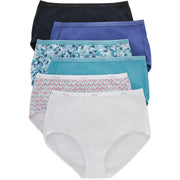 Hanes Women's Hi-Cut Tagless Brief Panties - Multi-Color, Size 9/2XL (6 Pair)