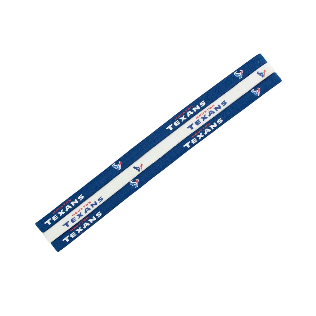 Littlearth Adult NFL Elastic Headbands - Houston Texans, One Size (3 Pack)