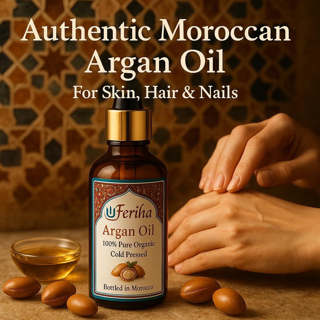Feriha Moroccan Extra Virgin Argan Oil, Cold Pressed - 1.7 fl. oz.