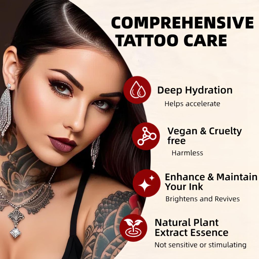 Herbal Tattoo Aftercare Healing Cream, Fast Absorbing, Non Greasy - 1.2 oz.