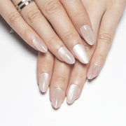Kaely Press-On Cat Eye Extra Short Nails - Crystal Shimmer, 24pcs.