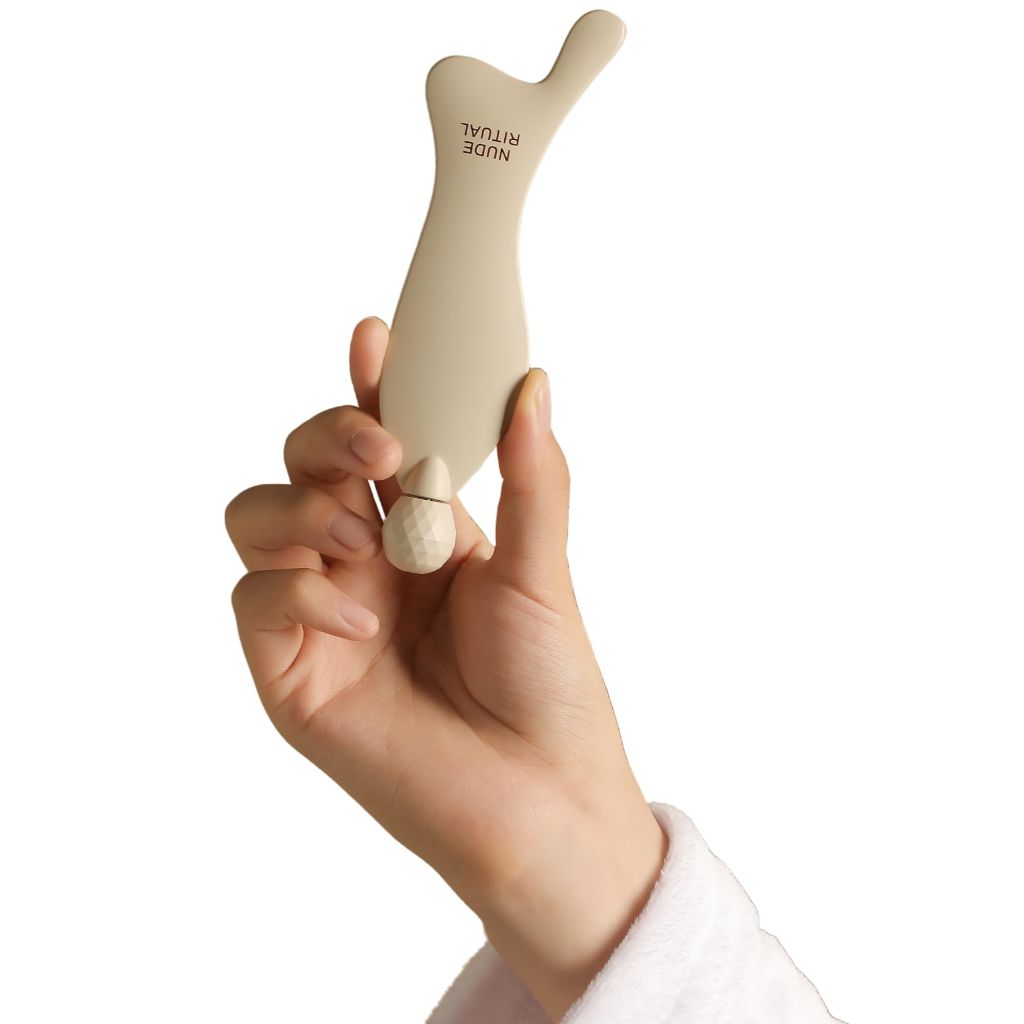 Nude Ritual 4-in-1 Gua Sha Facial Sculpting & Jawline Massager for Lymphatic Drainage (w/Travel Bag)