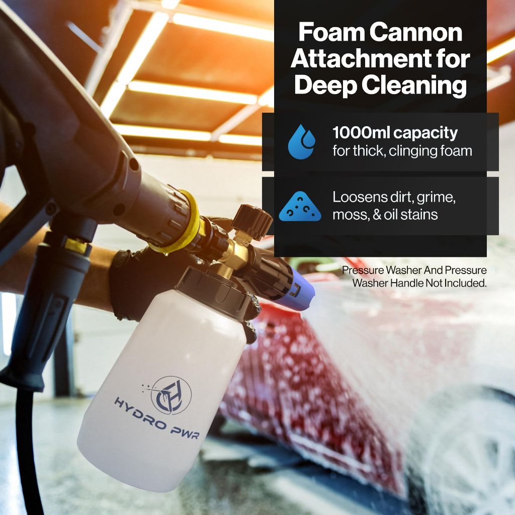 HYDRO PWR 13" Pressure Washer Surface Cleaner with Foam Cannon, 4000 PSI Max