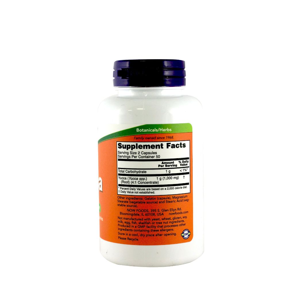 Now Supplements Yucca 500mg - 100 Capsules