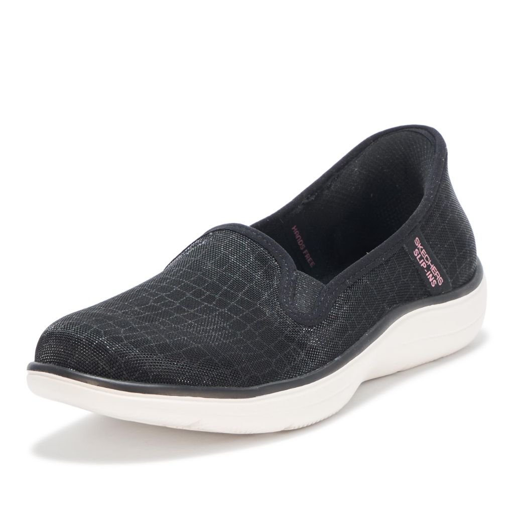 Skechers Women's On-The-Go Flex Radiant Snake Print Skimmer Hands Free Slip-In Shoes - Black/Rose Gold, 5.5