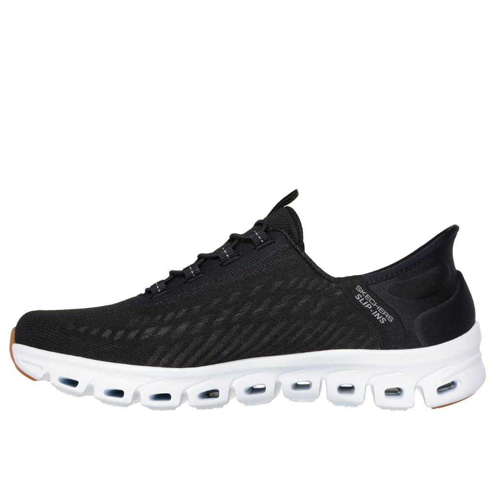 Skechers Women's Glide-Step - Tranquility Hands Free Slip-In Sneakers - Black/White, 8.5W