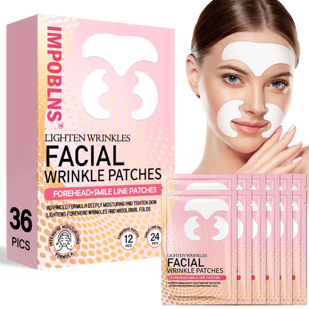 Impoblns Smile Line and Forehead Wrinkle Patches - 36pcs