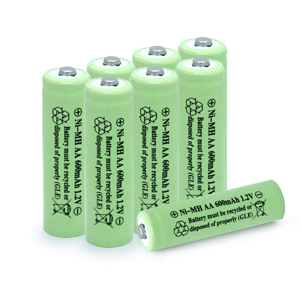 QBL Power Ni-MH 600mAh 1.2V Rechargeable Solar Light Batteries - AA - 8ct.