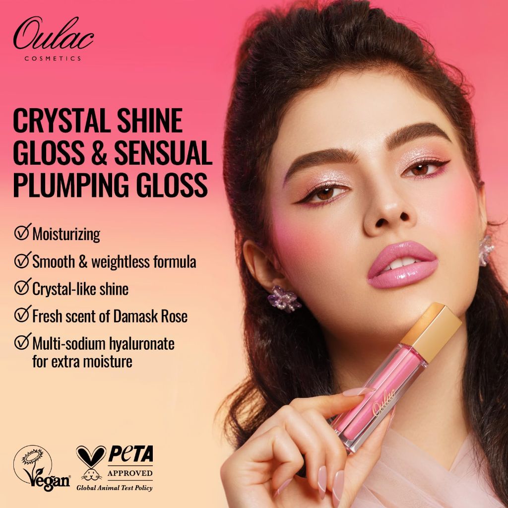 Oulac Crystal Shine Lip Gloss - C11 Baby Doll (Pink Shimmer)