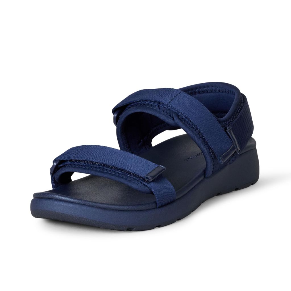 Amazon Essentials Men's Adjustable Triple Strap Sandal - Navy, 10