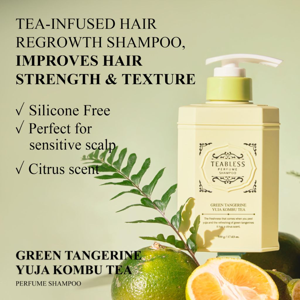 Teabless Green Tangerine Yuja Kombu Tea Perfume Shampoo - 17.6 fl. oz.