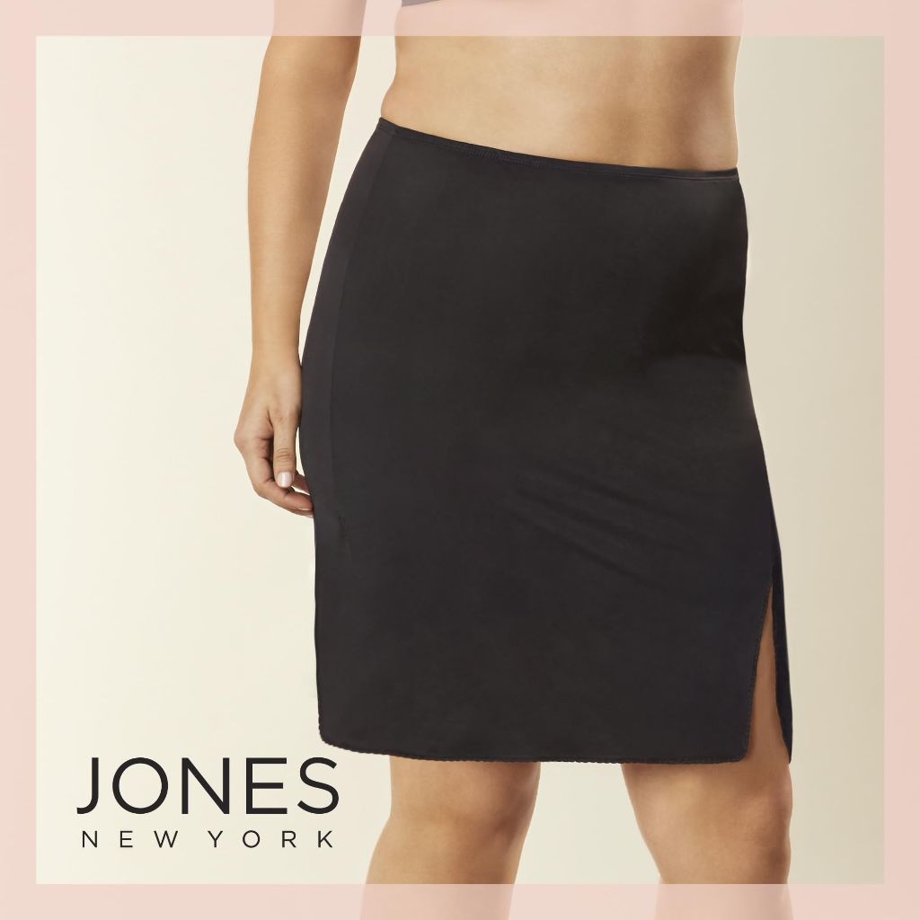 Jones New York Women's Silky Touch Knee Length Half Slip - Black, Small