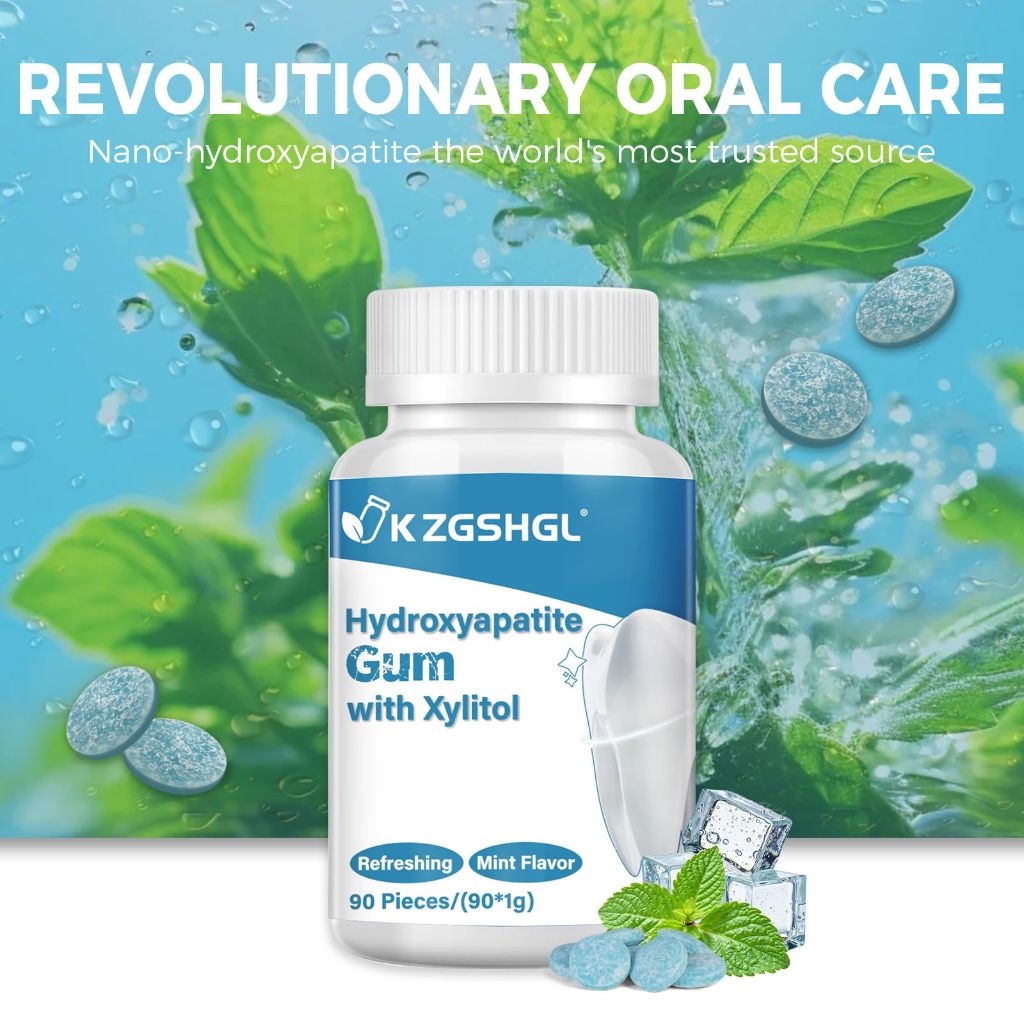 Hydroxyapatite Chewing Gum with Xylitol - Mint, 90pcs.