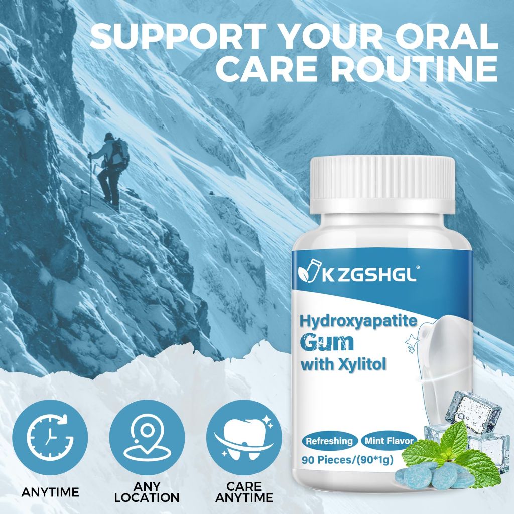 Hydroxyapatite Chewing Gum with Xylitol - Mint, 90pcs.