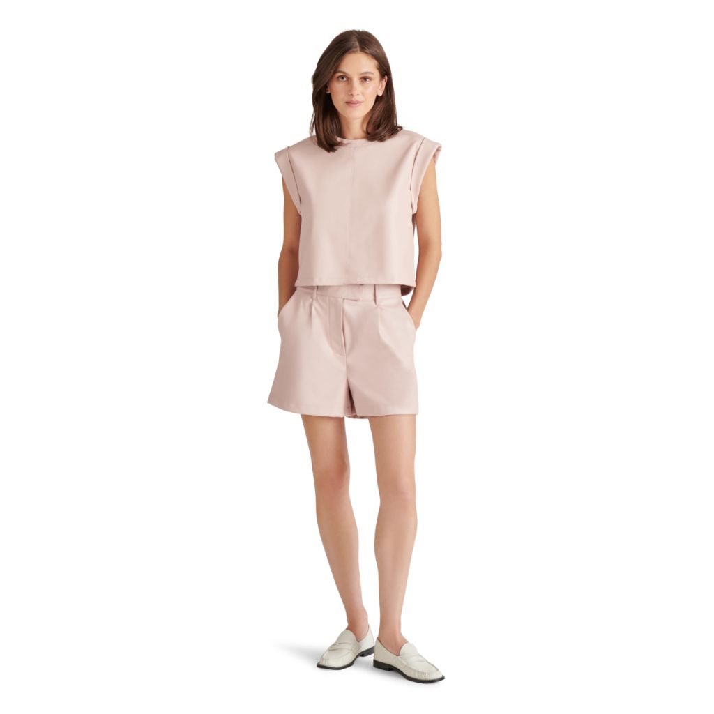 Steve Madden Women's Imelda Leather Shorts - Rose Taupe, Large