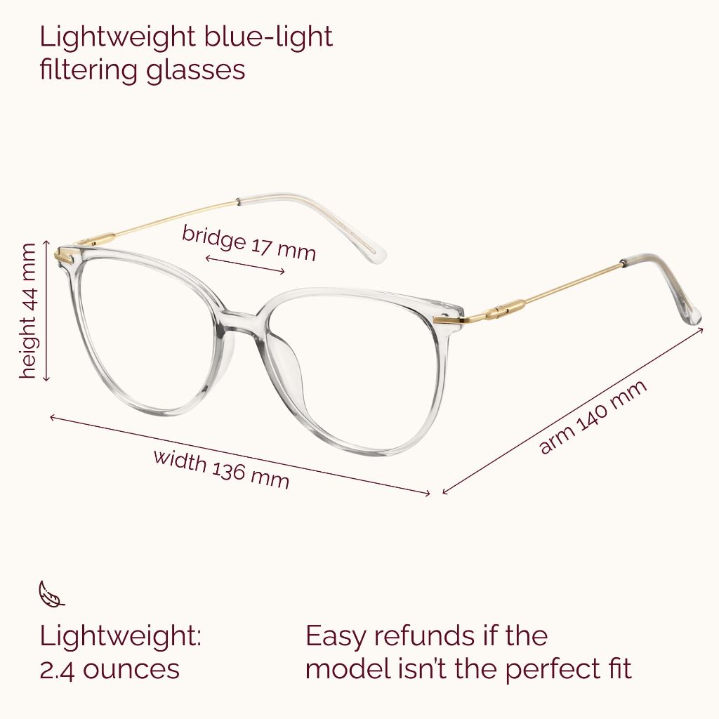 Gaoye Blue Light Blocking Glasses w/Soft Case - Leopard Transparent (3 Pairs)