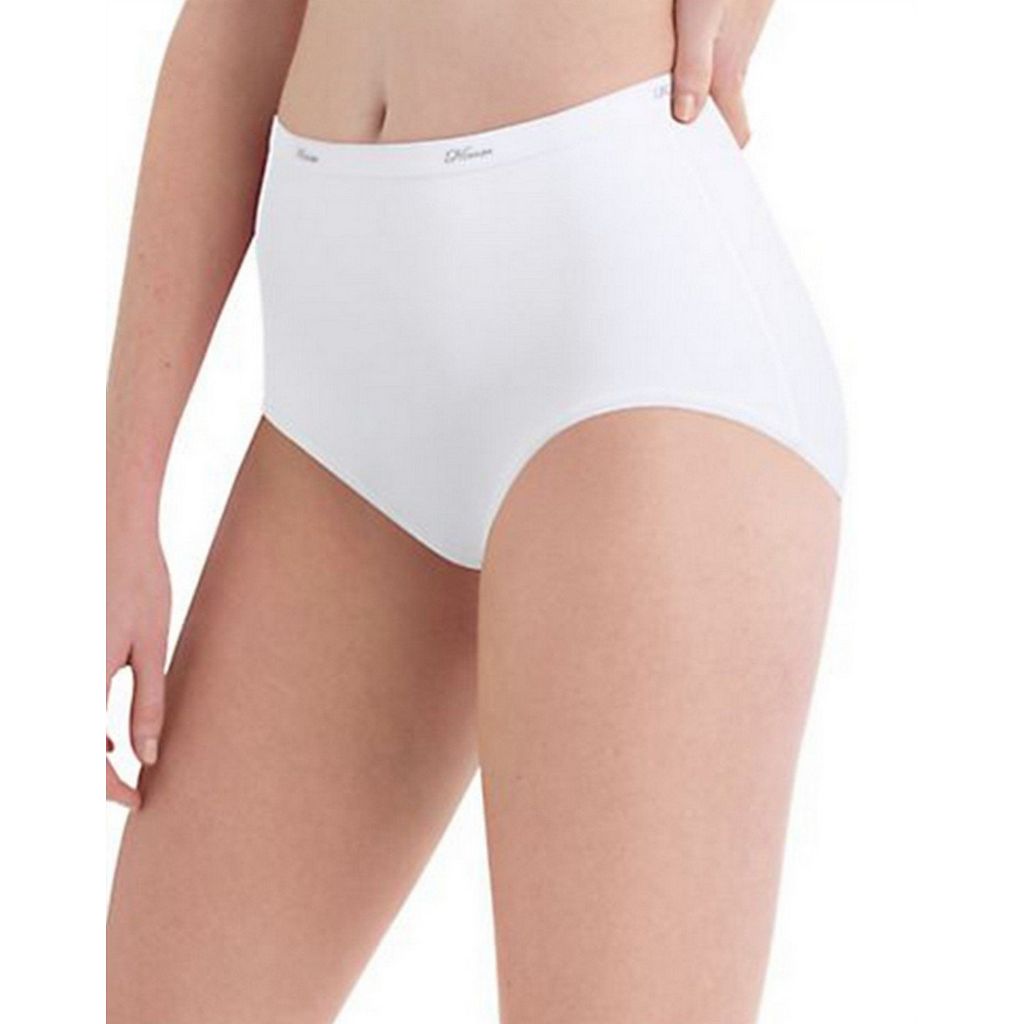 Hanes Women's Cotton Tagless Briefs - White, 6/M (10 Pair)