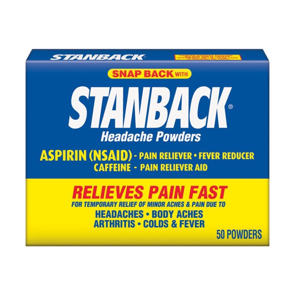 Stanback Headache Powders w/Aspirin (NSAID) & Caffeine - 50 Packs
