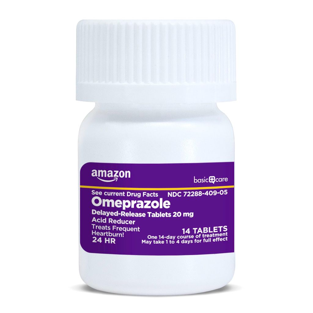 Amazon Basic Care Omeprazole Delayed Release Tablets 20mg - 14ct.