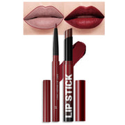 2-in-1 Matte Lip Liner and Lipstick Combo Set - Plum 07#