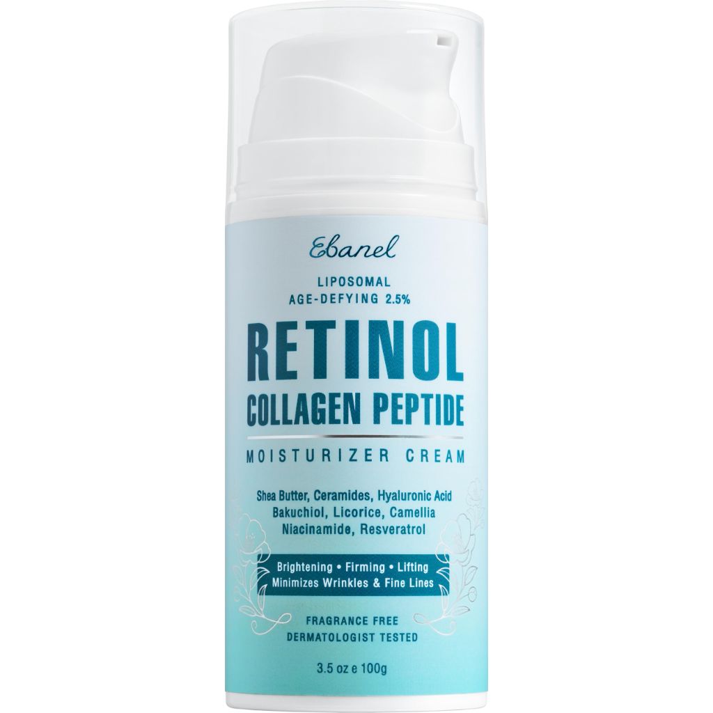 Ebanel 2.5% Retinol Collagen Peptide Cream Face Moisturizer - 3.5 fl. oz.