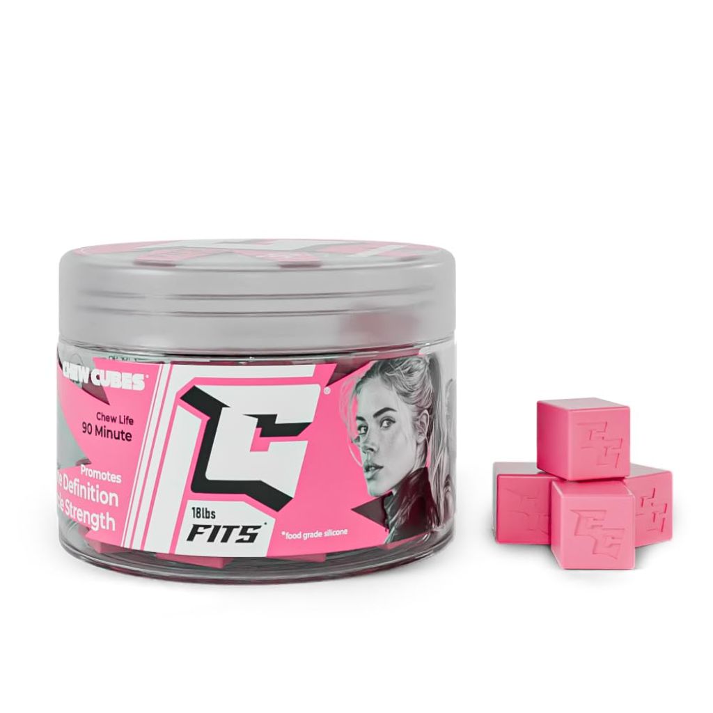 ChewCubes FITS - 18lbs, 30ct Athletic Jawline - Pink