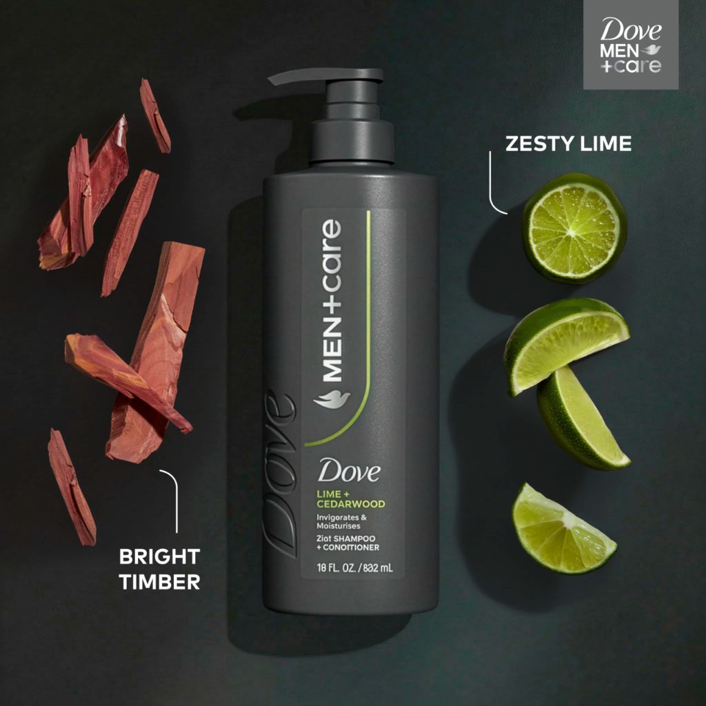 Dove Men+Care 2-in-1 Shampoo and Conditioner - Lime & Cedarwood, 18 fl. oz.