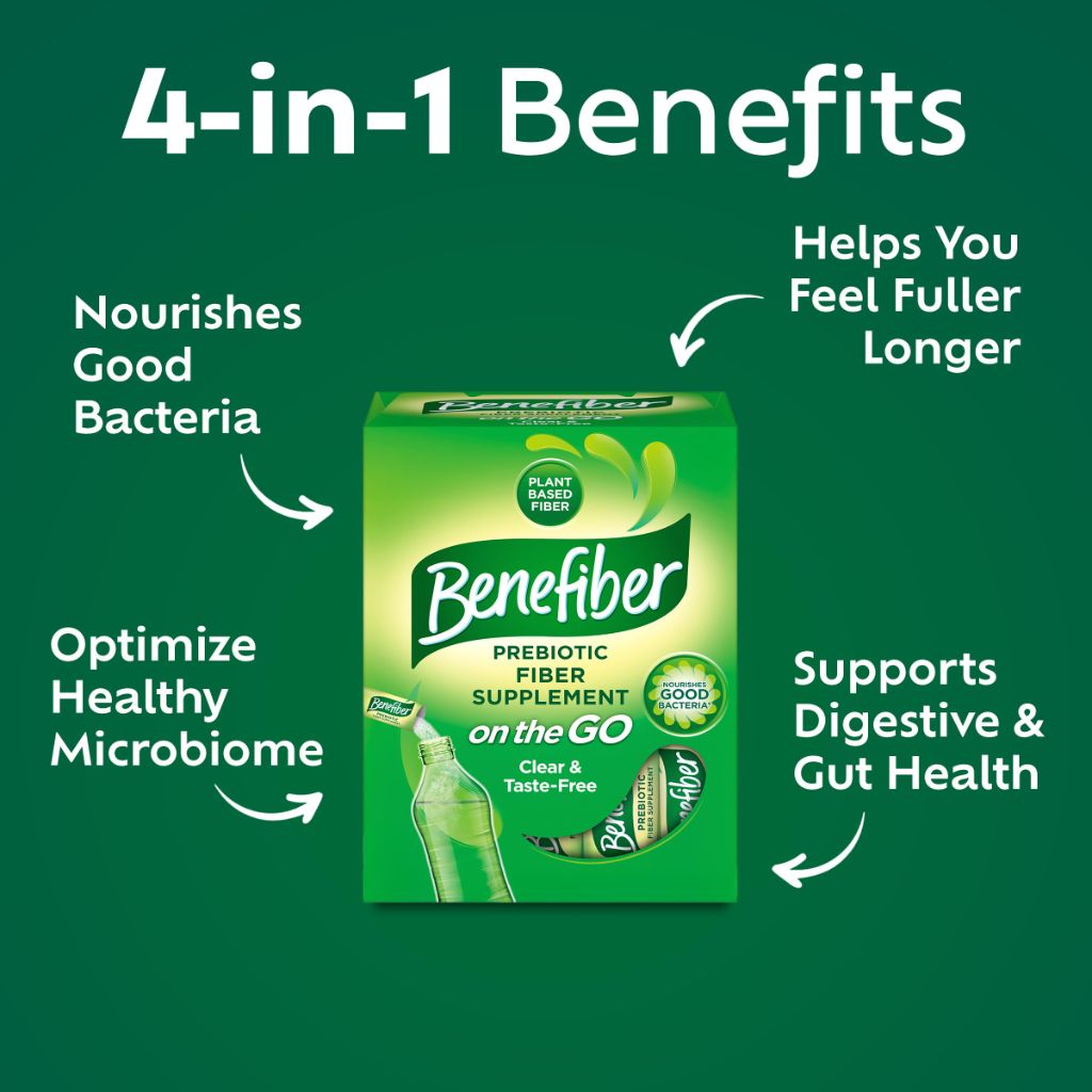 Benefiber Prebiotic Fiber Supplement Powder - Unflavored, 28 Sticks
