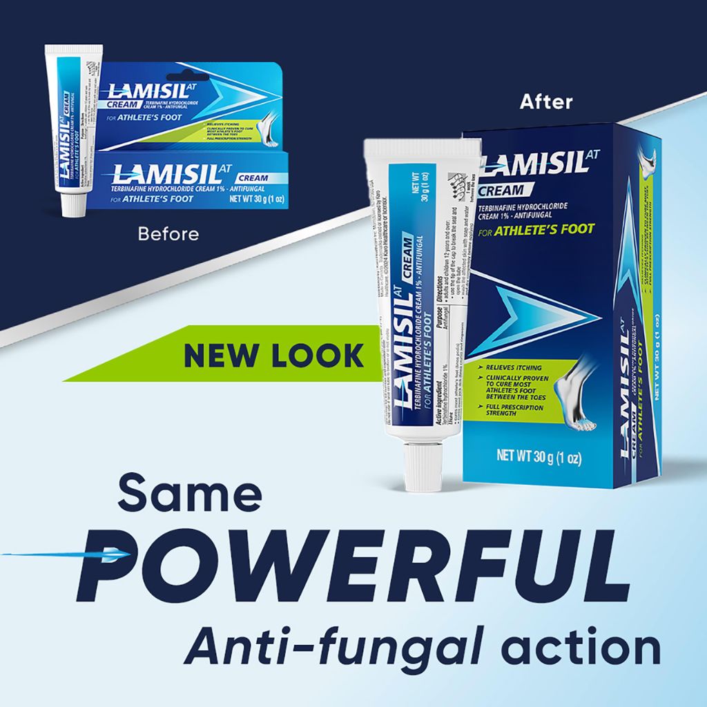 Lamisil AT Terbinafine Hydrochloride 1% Cream for Athlete's Foot - 1oz.