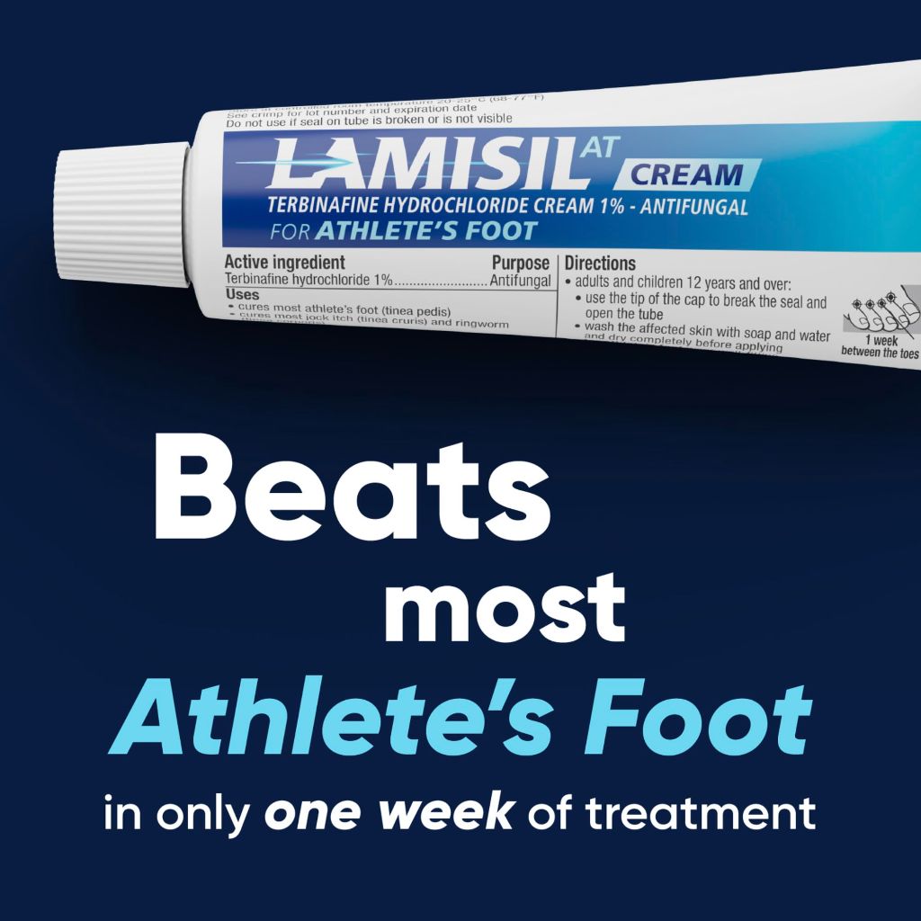 Lamisil AT Terbinafine Hydrochloride 1% Cream for Athlete's Foot - 1oz.