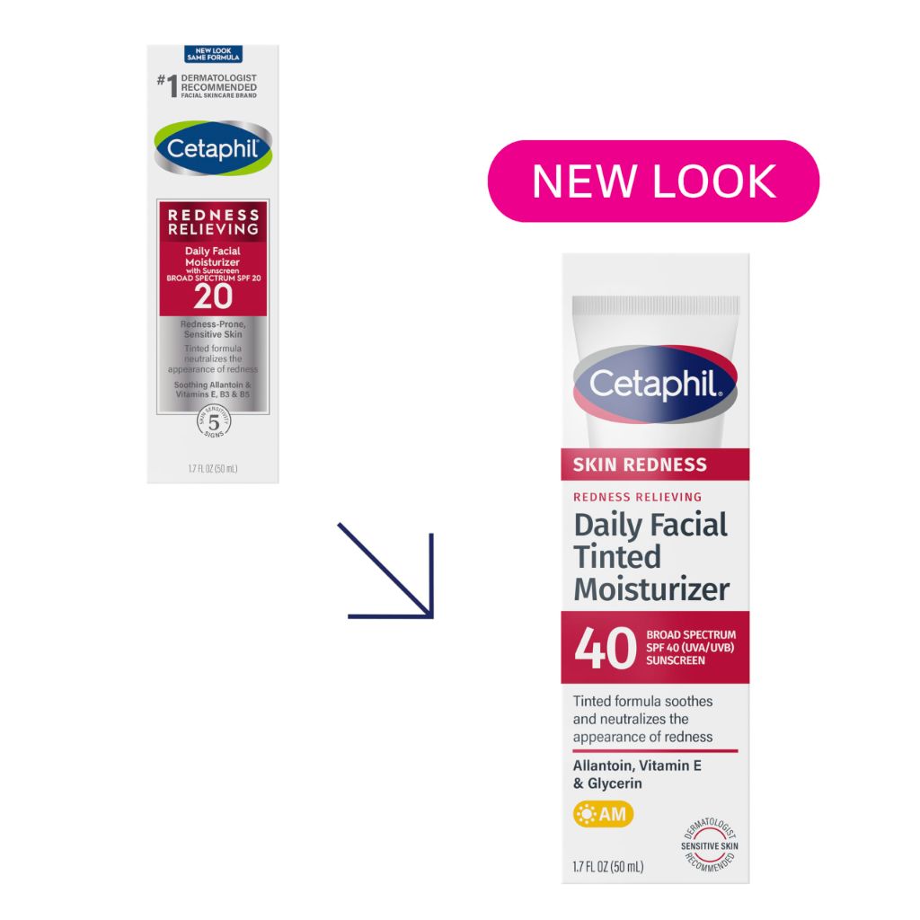 Cetaphil Redness Relieving Daily Facial Tinted Moisturizer SPF 40 - 1.7 fl. oz.