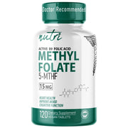 Nutri 5-MTHF L Methylfolate 15mg - 120 Tablets