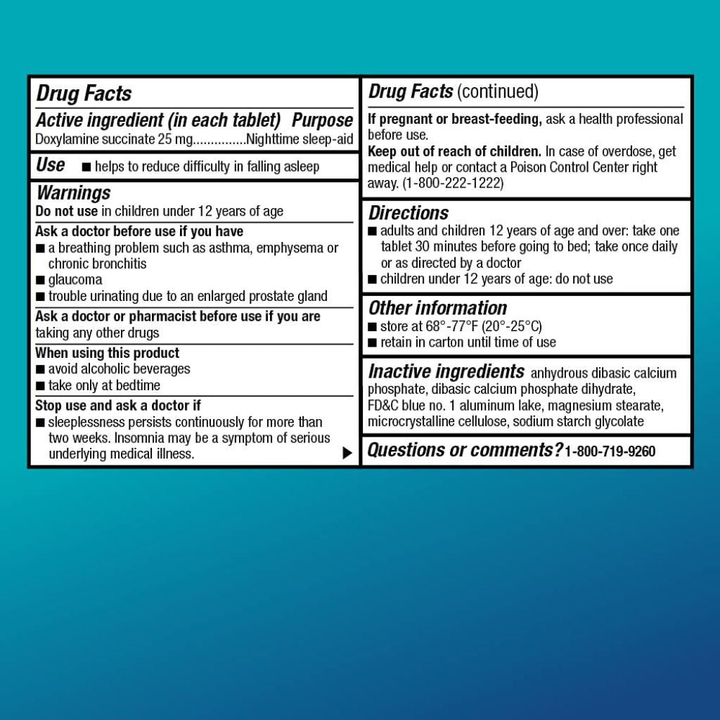 Amazon Sleep Aid Doxylamine Succinate 25mg - 96 Tablets